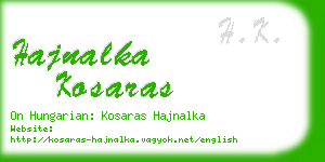 hajnalka kosaras business card